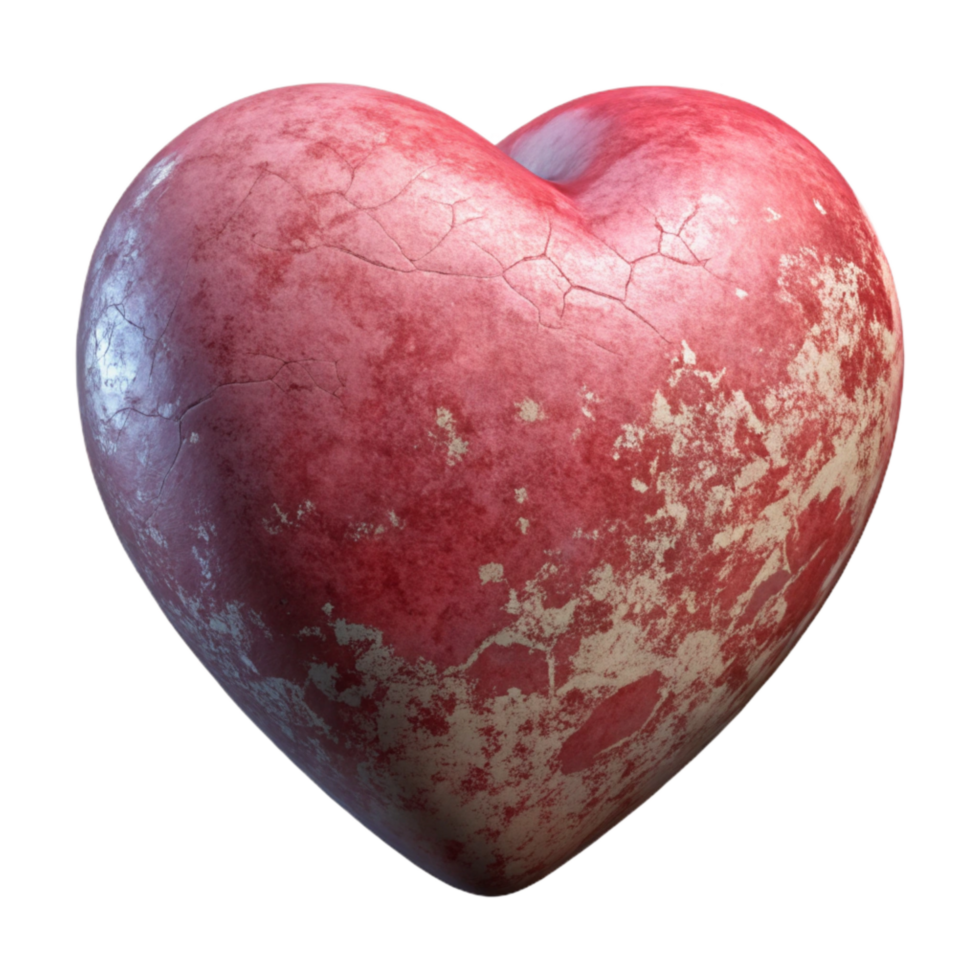 stunning artistic Heart Model Side View Transparent Background high resolution png