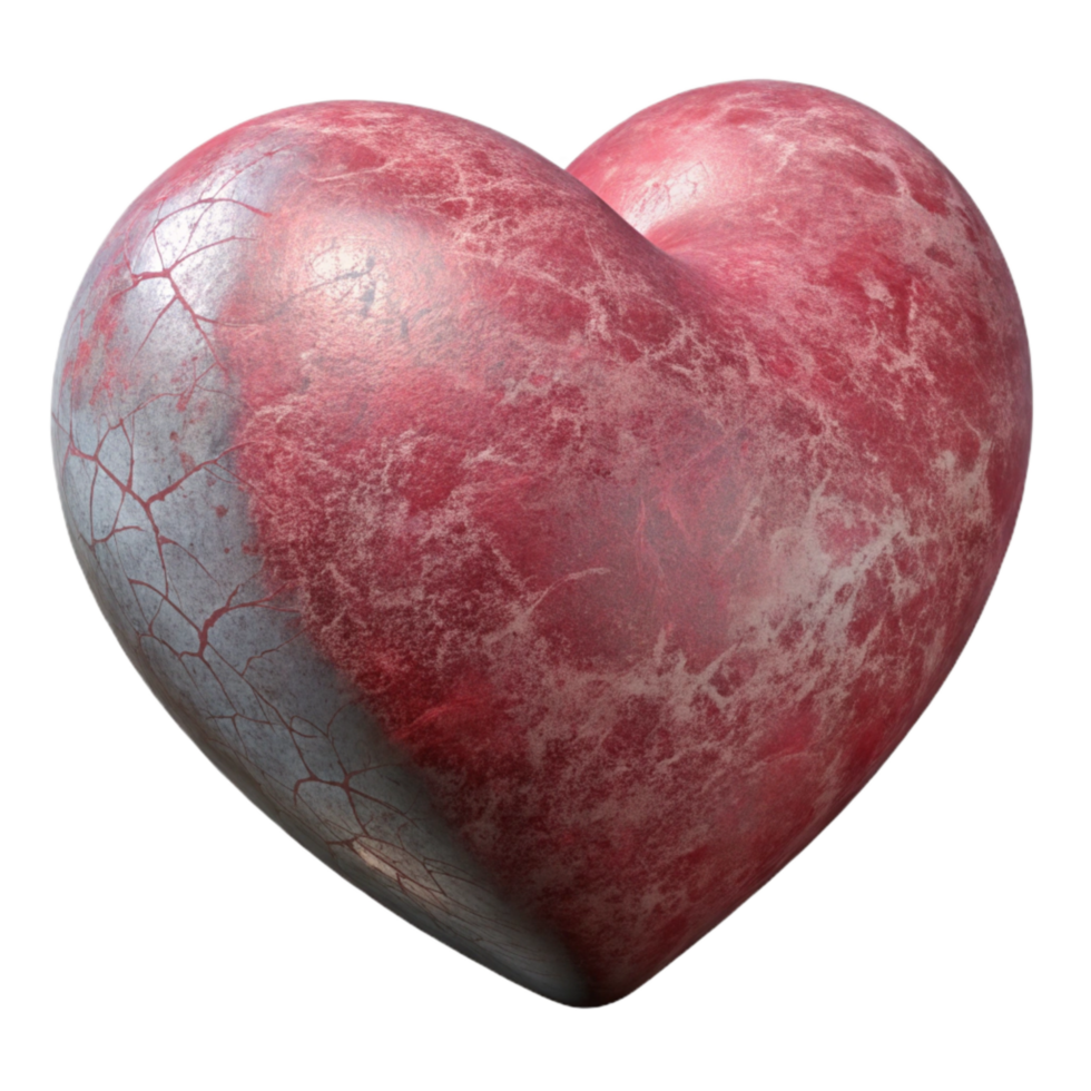 impressive classic Heart Model Side View Transparent Background high resolution png