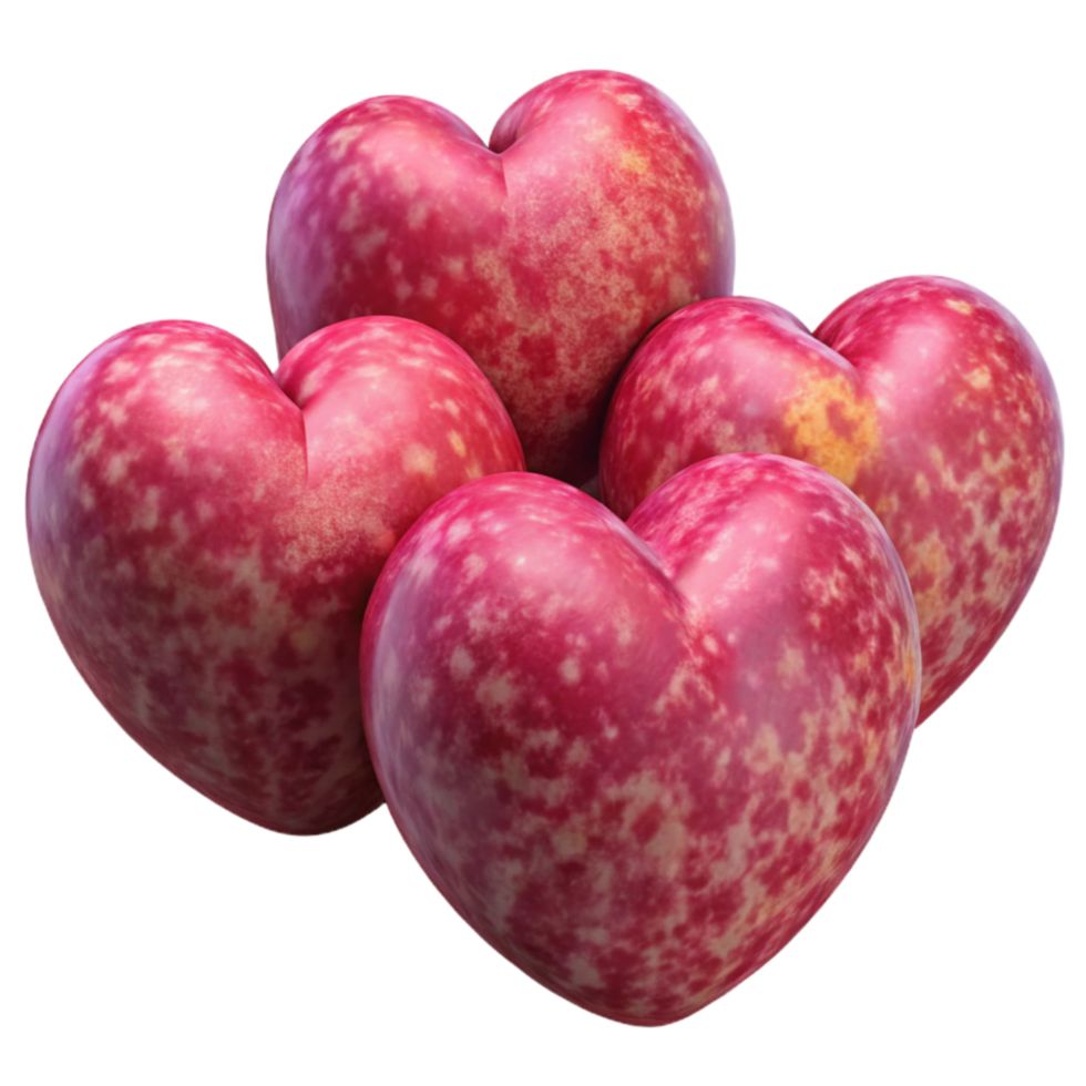 elegant classic Heart Shaped Fruits Isolated detailed png