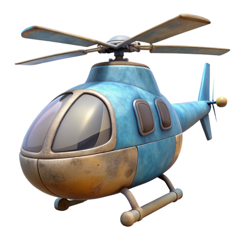 beautiful vintage Helicopter Side View Transparent Background original png