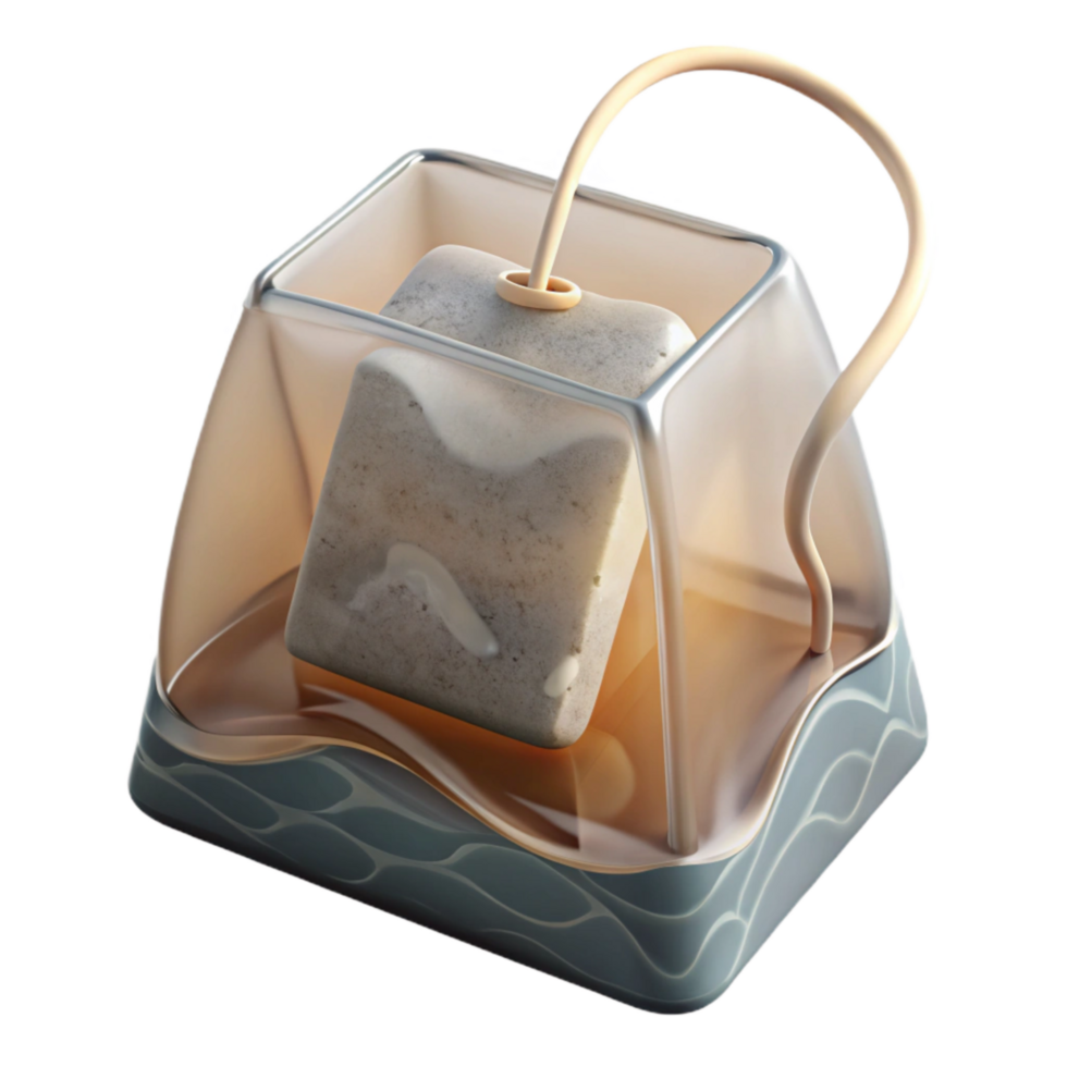 magnificent creative Herbal Tea Bag in Water Transparent Background authentic png