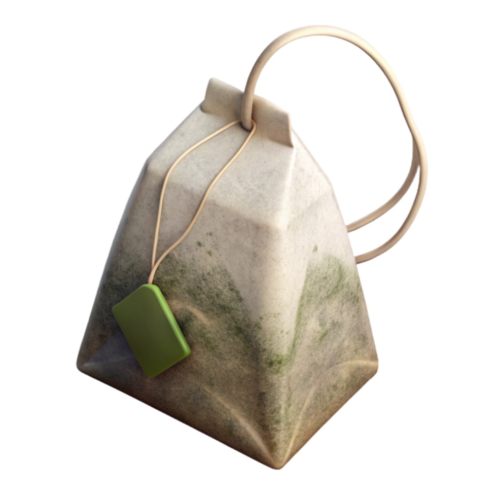 beautiful contemporary Herbal Tea Bag Isolated 4K png