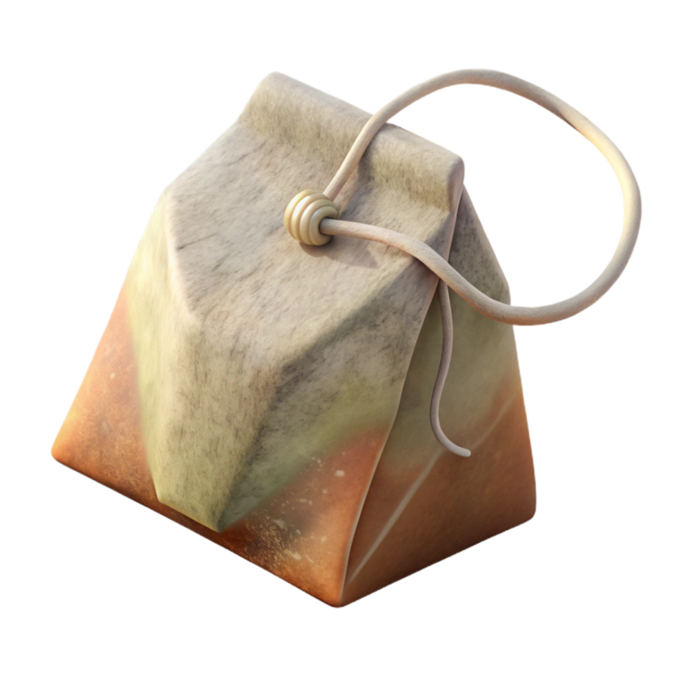 vibrant artistic Herbal Tea Bag with String Cutout genuine png