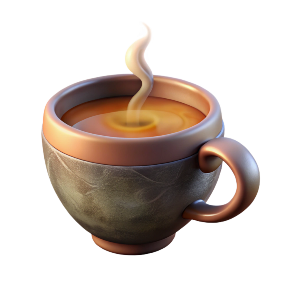 impressive traditional Herbal Tea Cup with Steam Transparent Background high resolution png