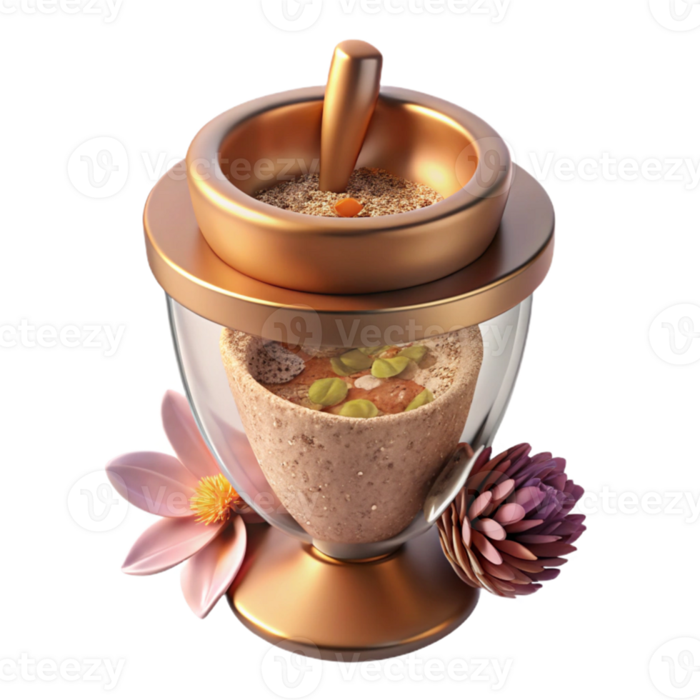 extraordinary classic Herbal Tea Infuser with Dried Flowers Cutout authentic png
