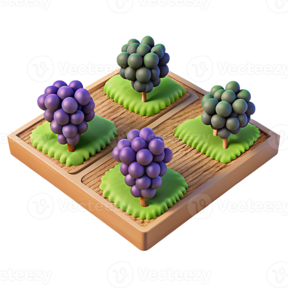 wonderful abstract High Angle Shot of Vineyard with Rows of Grapes Cutout high quality png