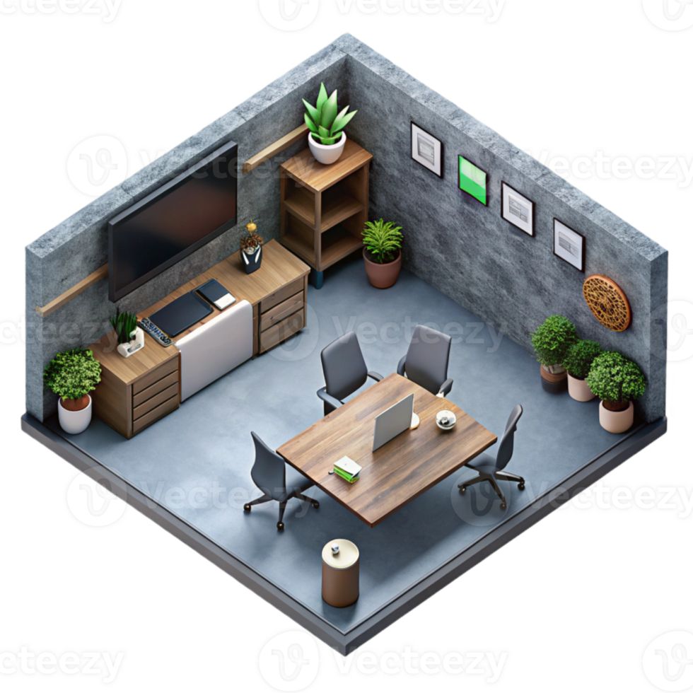 vibrant contemporary High Angle View of Business Meeting Isolated original png