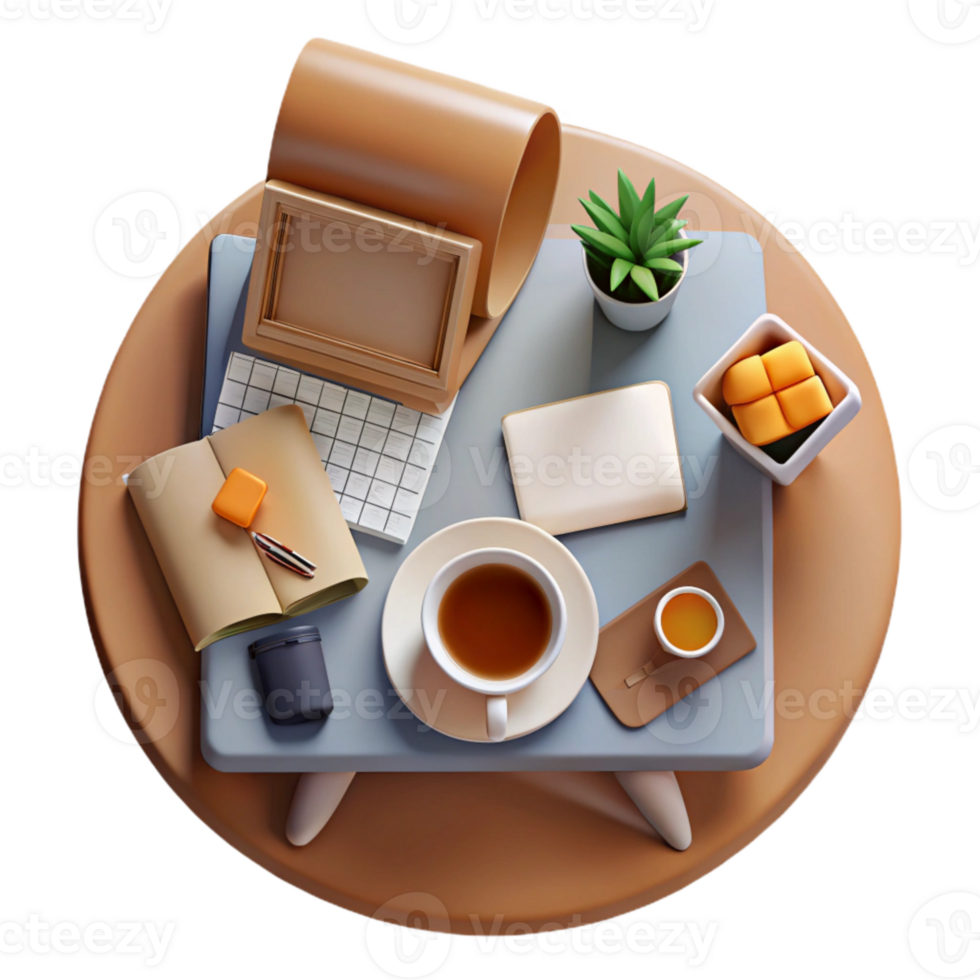 extraordinary artistic High Angle View of Business Meeting Isolated premium png