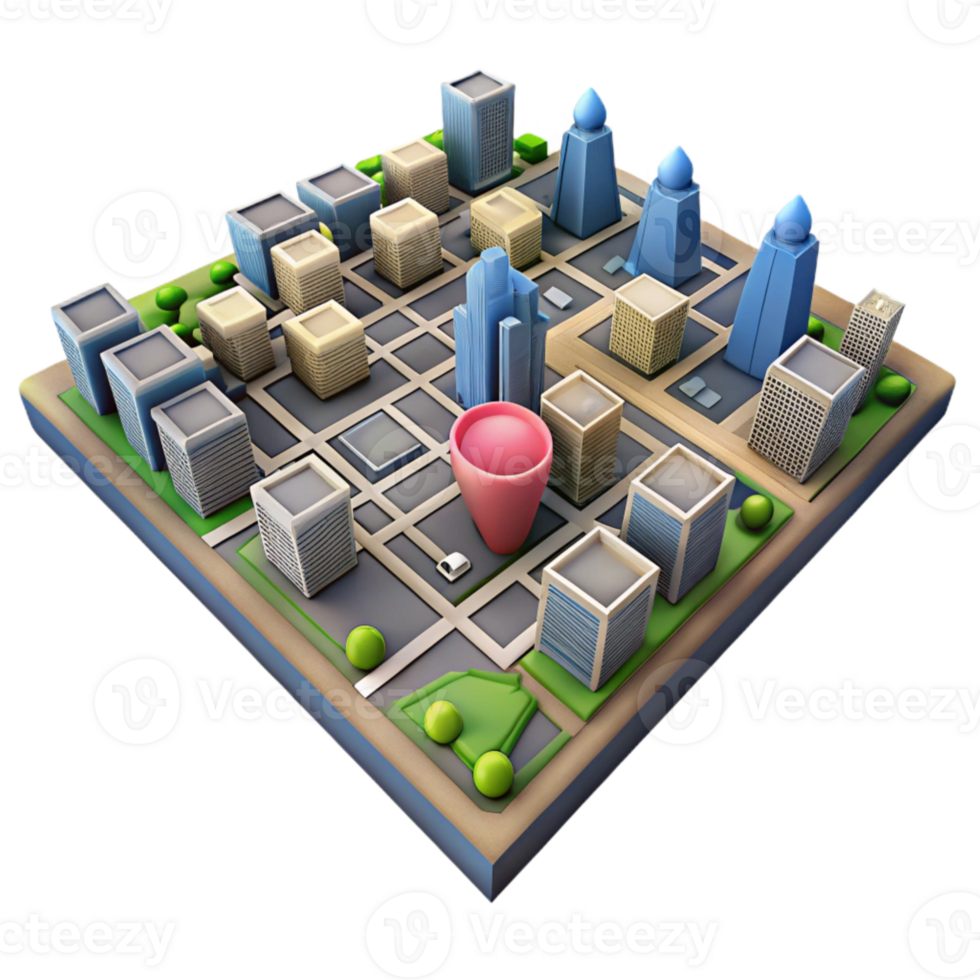 stunning classic High Contrast Aerial Photo of City Blocks Cutout premium png