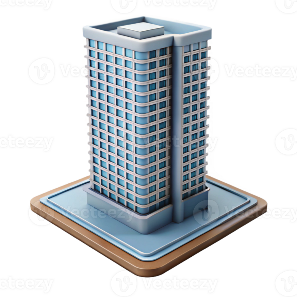 dramatic creative High Rise Building Perspective View Isolated high resolution png