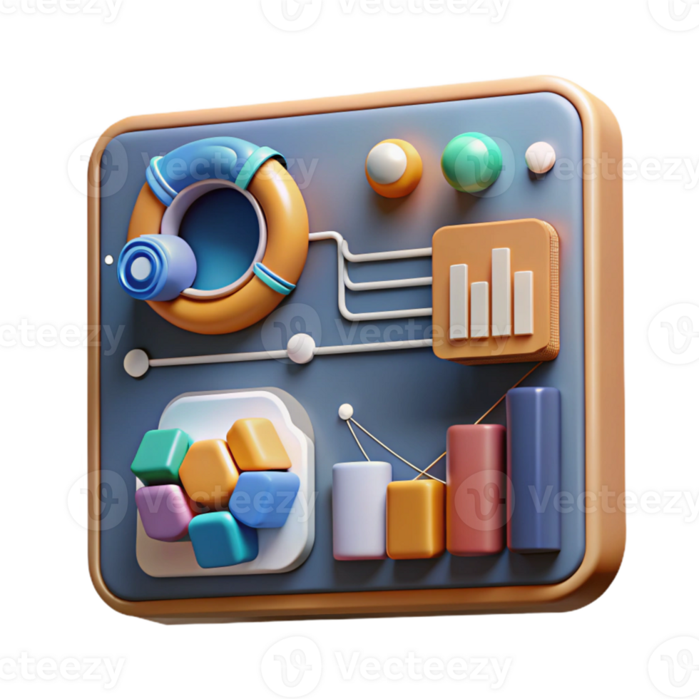 deslumbrante rústico Alto tecnologia ai interface com dados gráficos isolado elemento exclusivo png