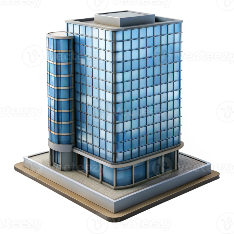extraordinary creative High Rise Building Reflection Glass Facade Cutout high quality png