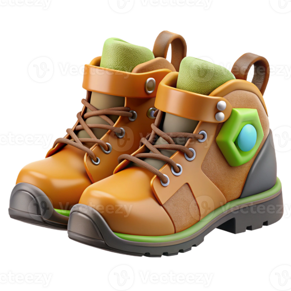 impressive modern Hiking Boots on Trail Cutout Close Up View exclusive png