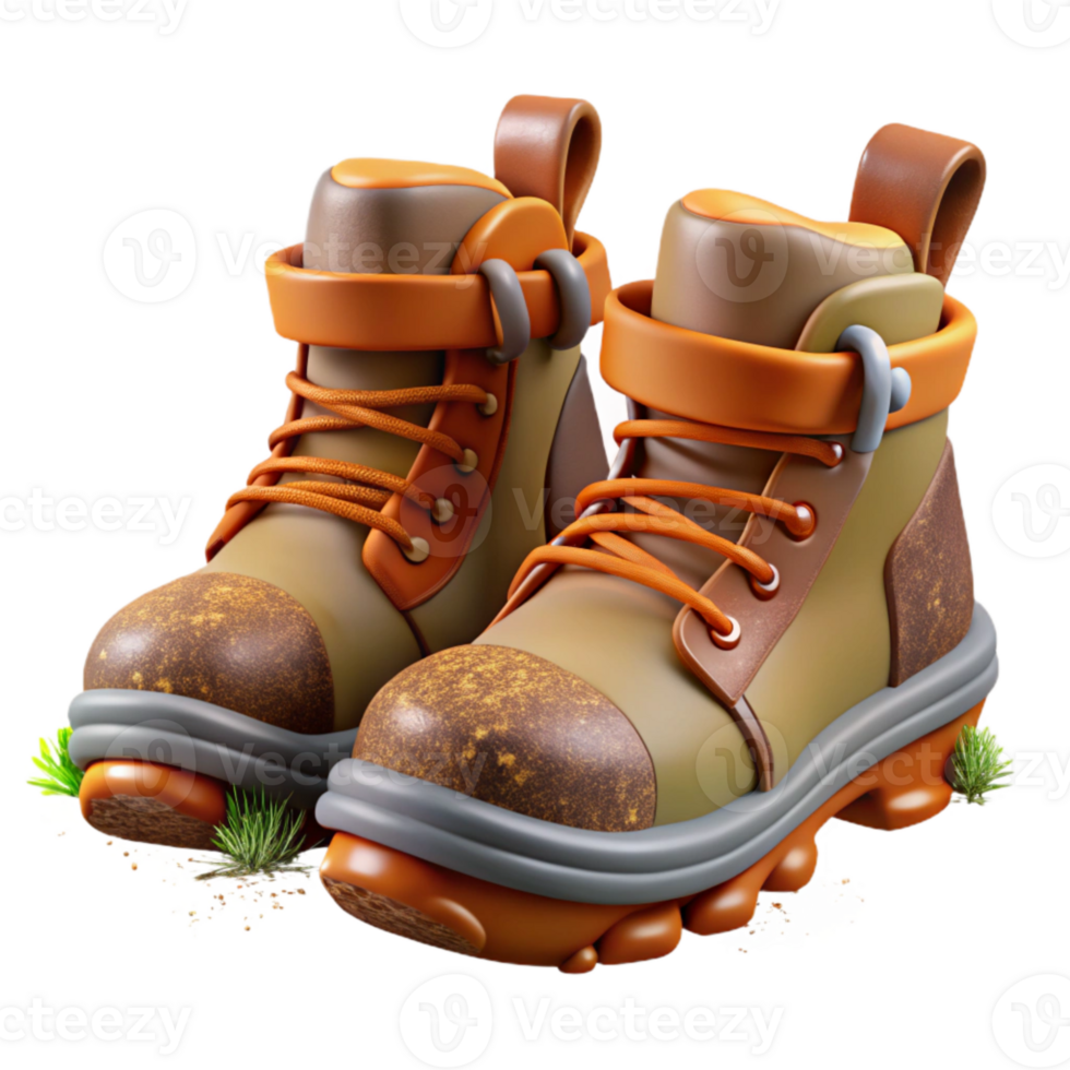 impressive vintage Hiking Boots with Mud Splatters Cutout high quality png