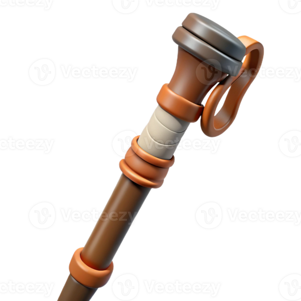 magnificent creative Hiking Stick with Grip Isolated high quality png