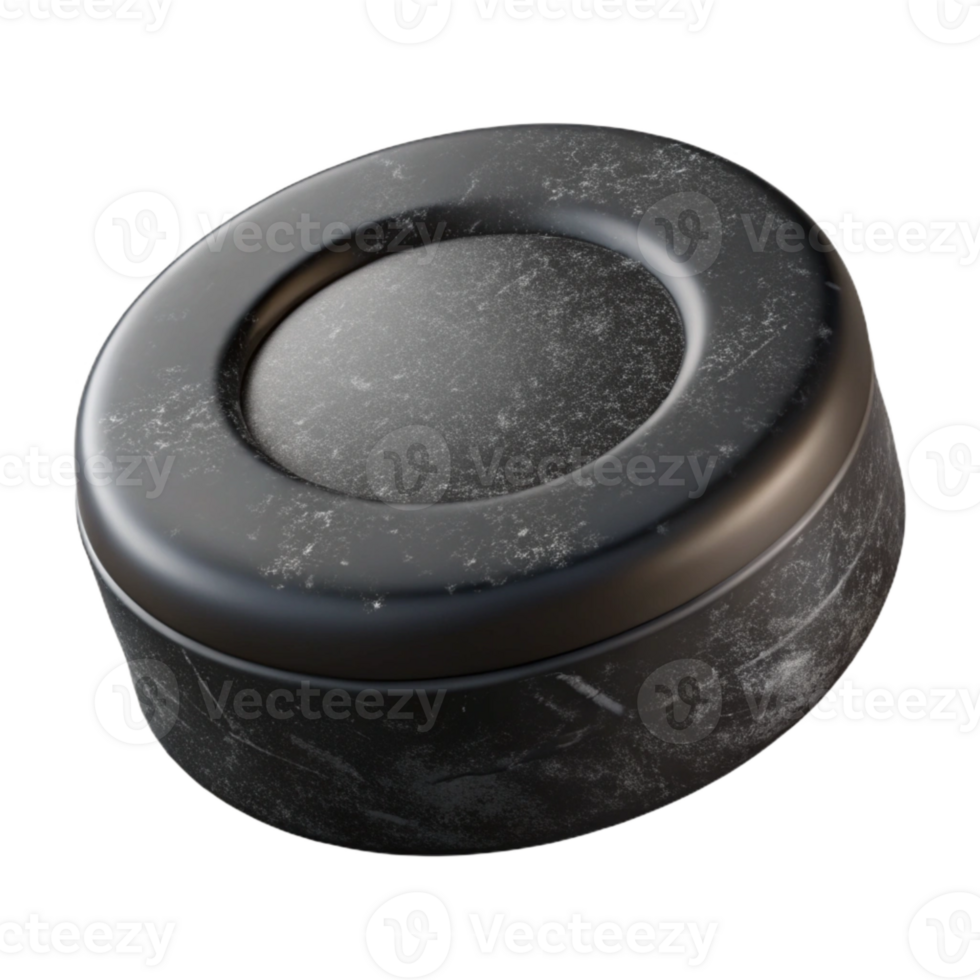 beautiful artistic Hockey Puck Black Rubber Design Isolated high resolution png
