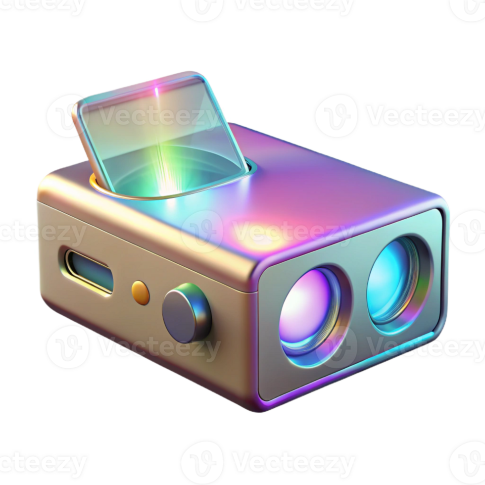 magnificent artistic Hologram Projector Device Isolated Transparent Background 4K png