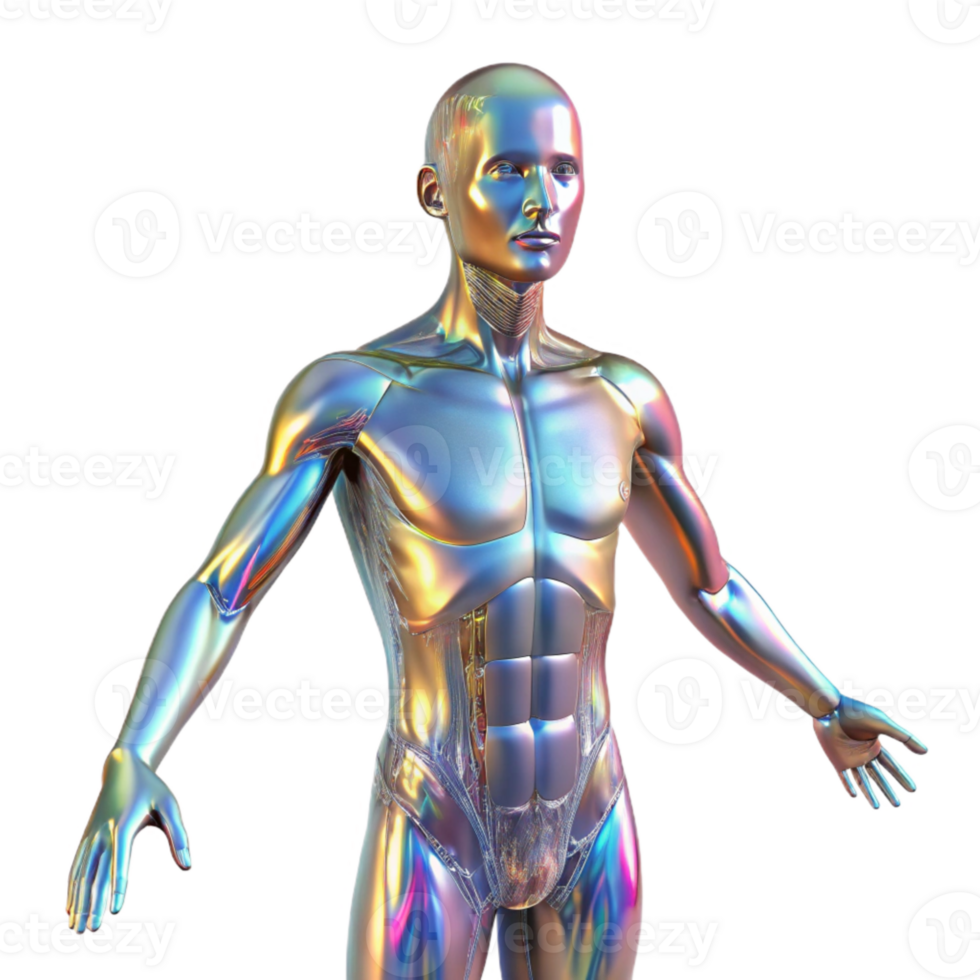 elegant minimalist Holographic Projection of a Human Body Transparent exclusive png