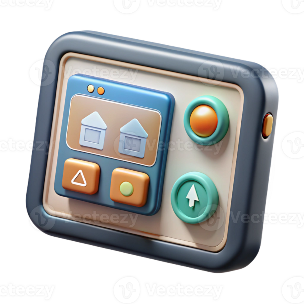 extraordinary contemporary Home Automation Controller Touchscreen Transparent Background professional png