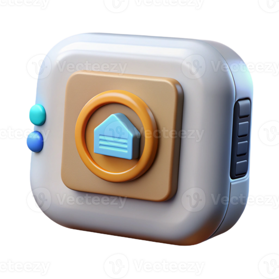 beautiful traditional Home Automation Hub Front View Isolated on Transparent Background genuine png