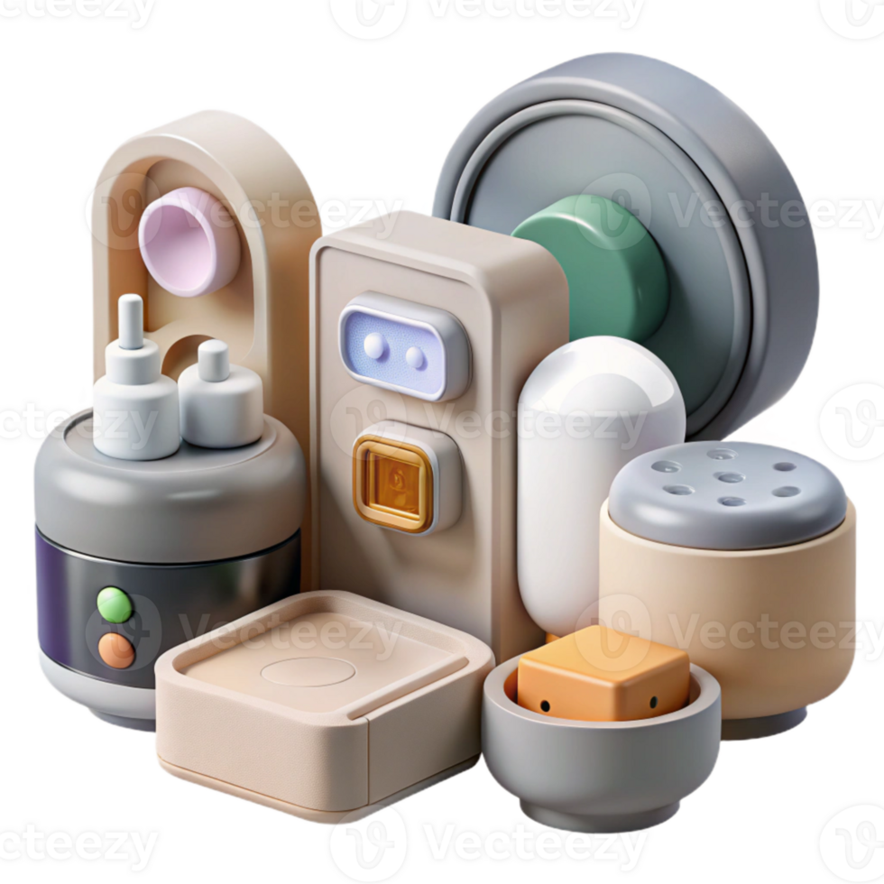 wonderful contemporary Home Automation System Components Group Shot Transparent Background professional png
