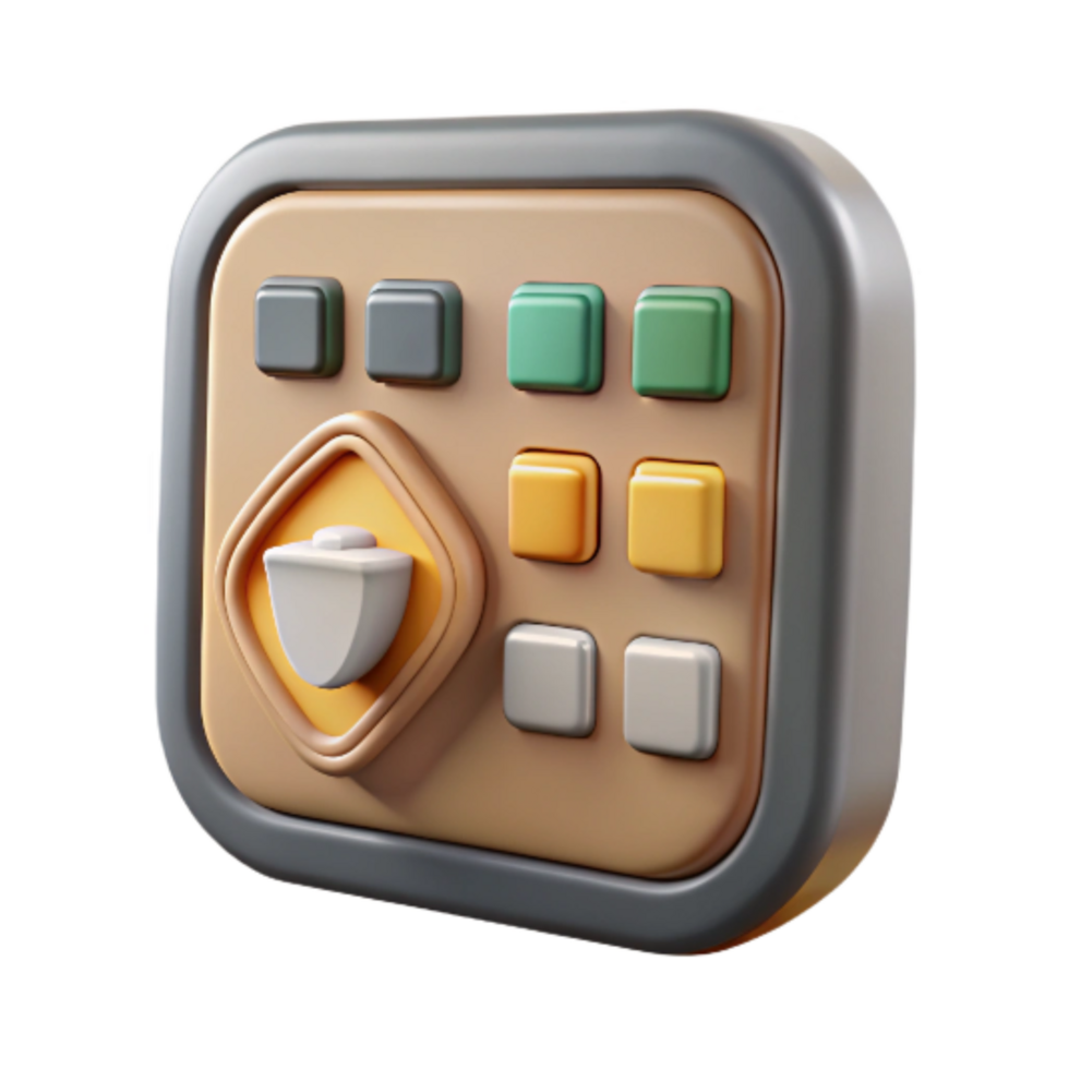 dramatic traditional Home Security System Control Panel Isolated Element exclusive png