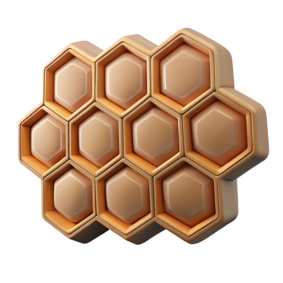 dramatic minimalist Honeycomb Close Up Hexagonal Pattern Transparent Background high resolution png