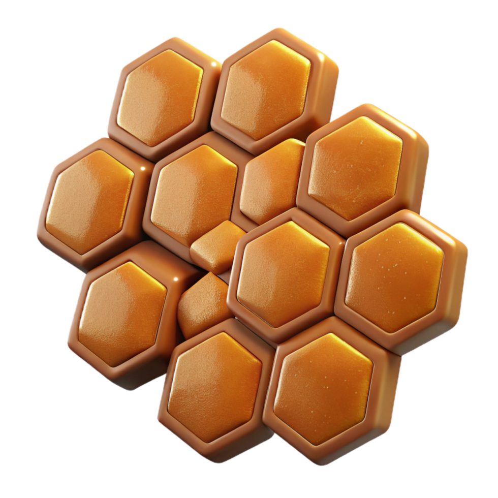 extraordinary creative Honeycomb Close Up Hexagonal Pattern Transparent Background professional png