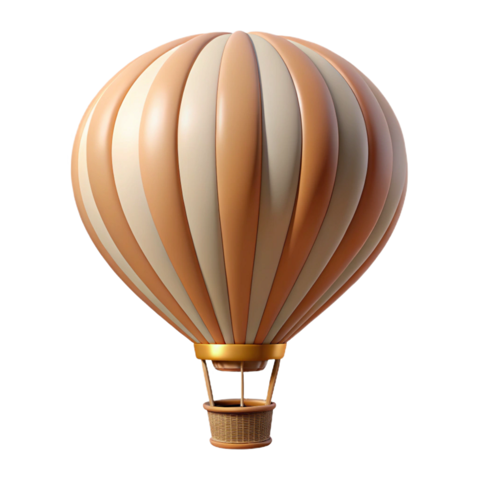 impressive creative Hot Air Balloon Front View Transparent Background high resolution png
