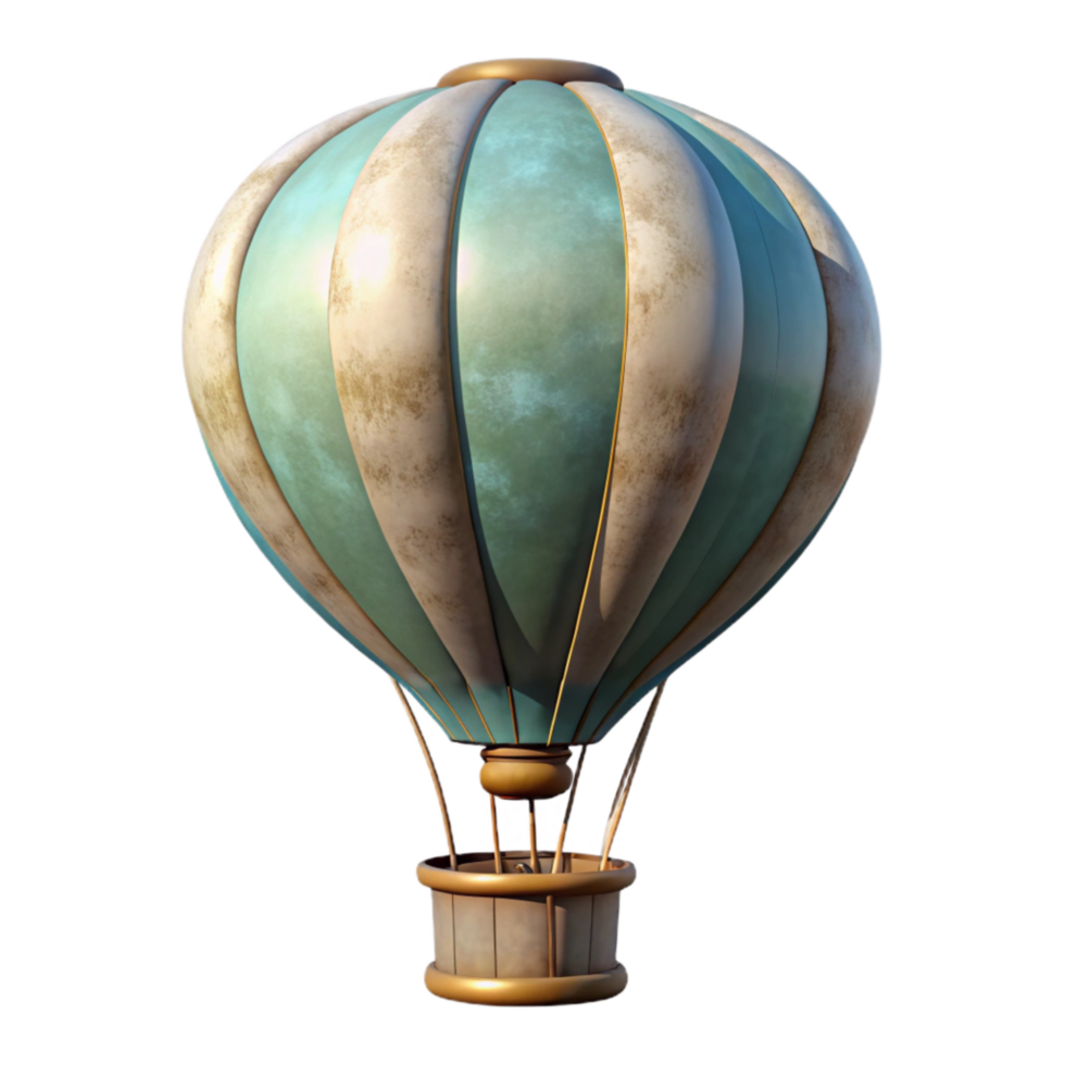 dramatic creative Hot Air Balloon Floating in Sky Isolated genuine png