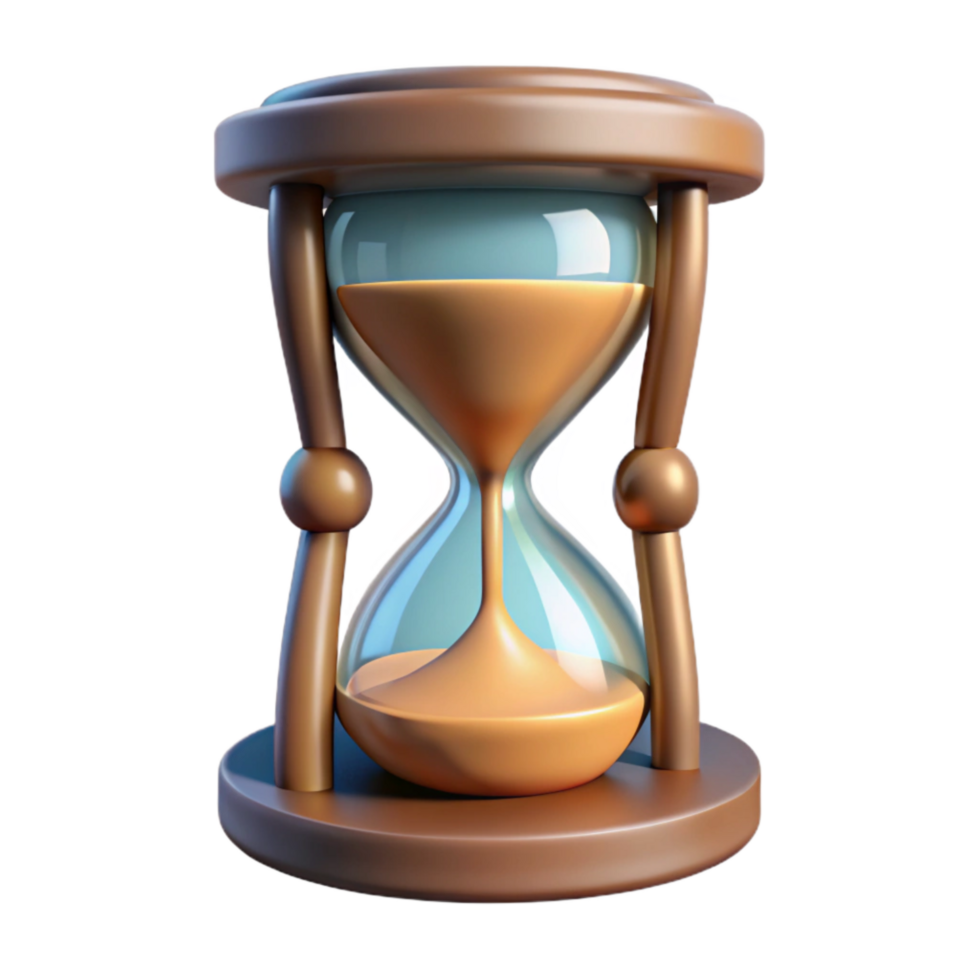 elegant abstract Hourglass Side View Isolated high quality png