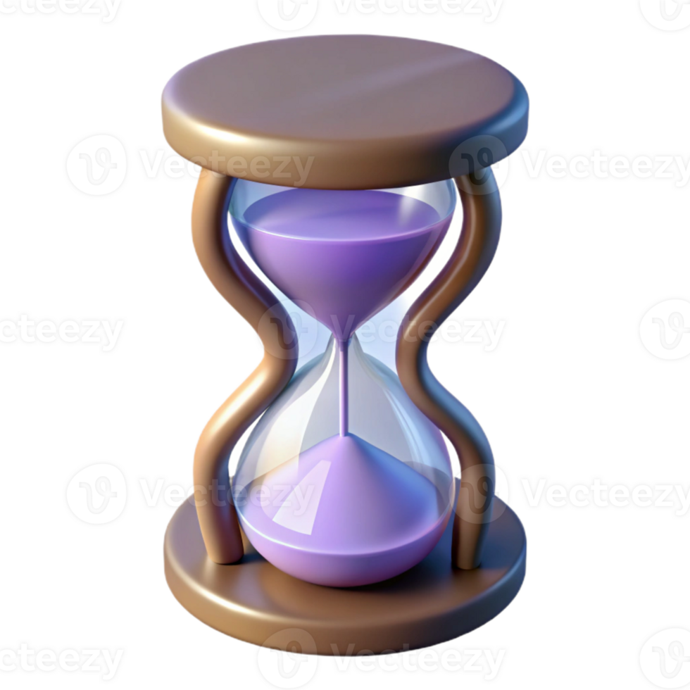magnificent minimalist Hourglass Side View Isolated high resolution png