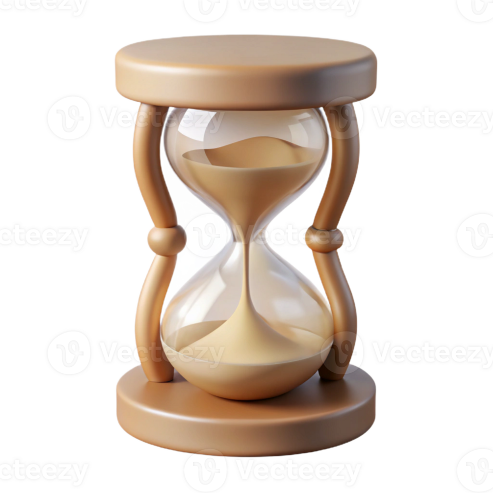 wonderful creative Hourglass with Sand Flowing Transparent Background high quality png