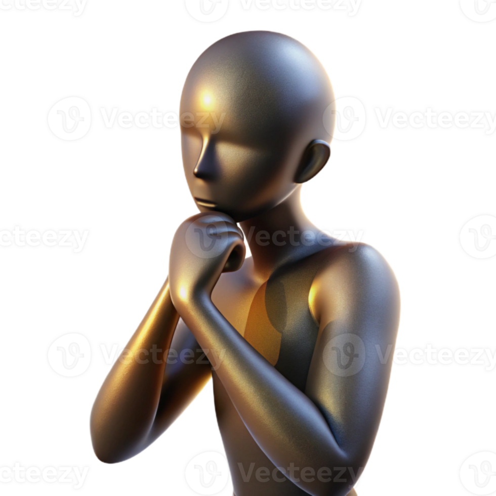 wonderful abstract Human Silhouette in Thoughtful Pose Isolated with Backlighting exclusive png