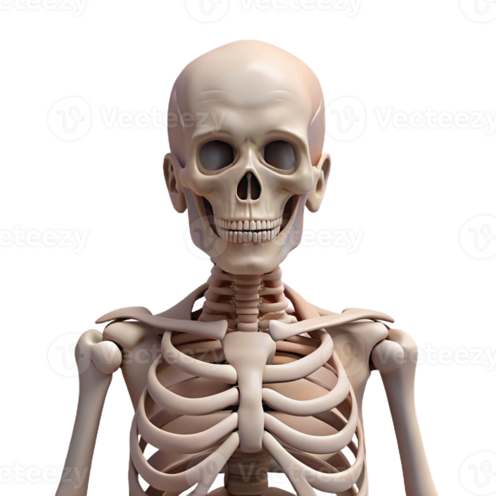 stunning minimalist Human Skeleton Front View Isolated high quality png