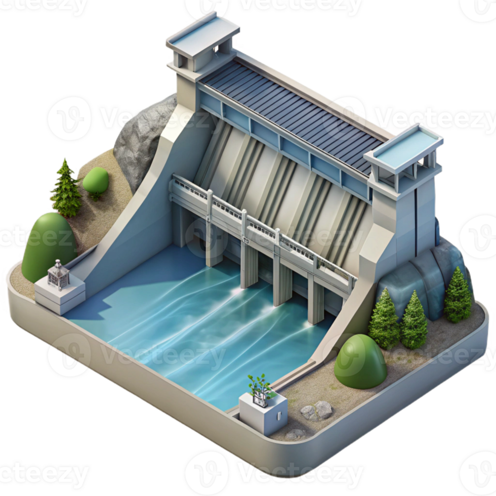 stunning abstract Hydroelectric Dam Aerial View Grey Isolated original png