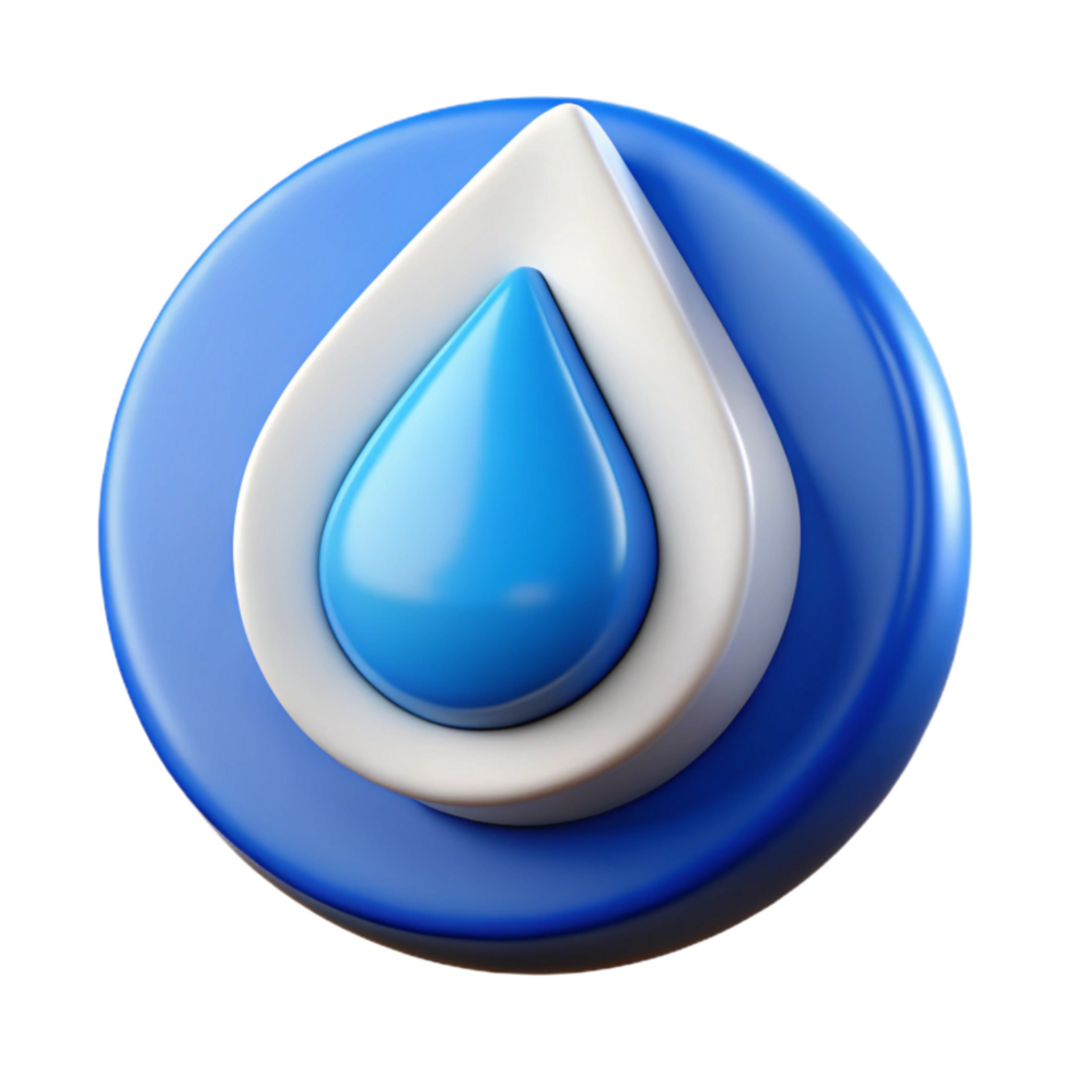 wonderful traditional Hydropower Icon Water Drop Blue Transparent Background original png