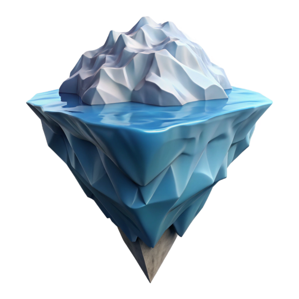 vibrant classic Iceberg Floating in Ocean Cutout high resolution png