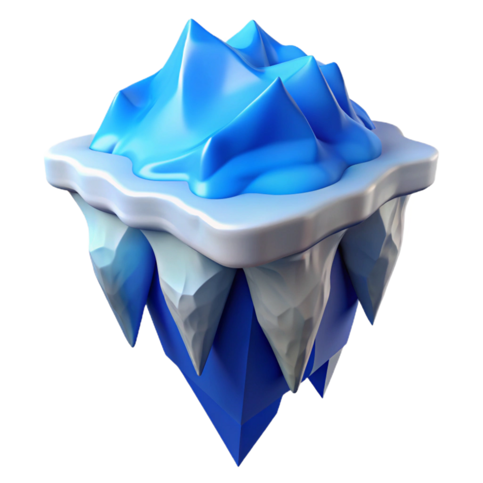elegant creative Iceberg Melting Blue White Cutout high resolution png