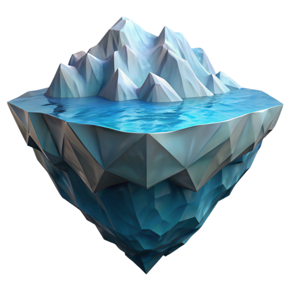 impressive creative Iceberg Floating in Ocean Cutout exclusive png
