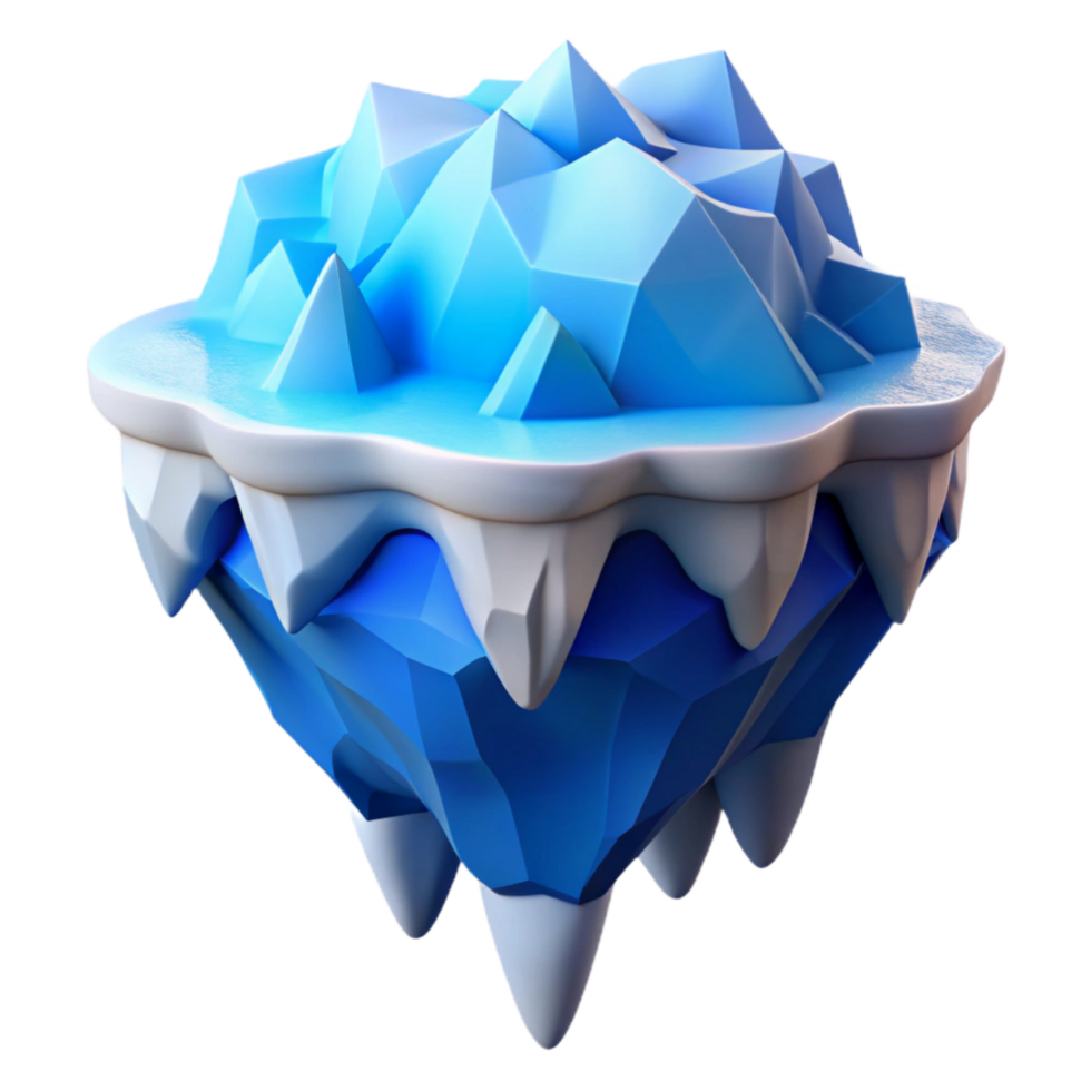 elegant vintage Iceberg Melting Blue White Cutout high quality png