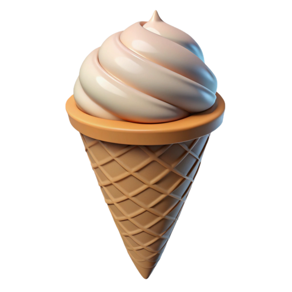 impressive creative Ice Cream Cone Isolated with Sprinkles detailed png