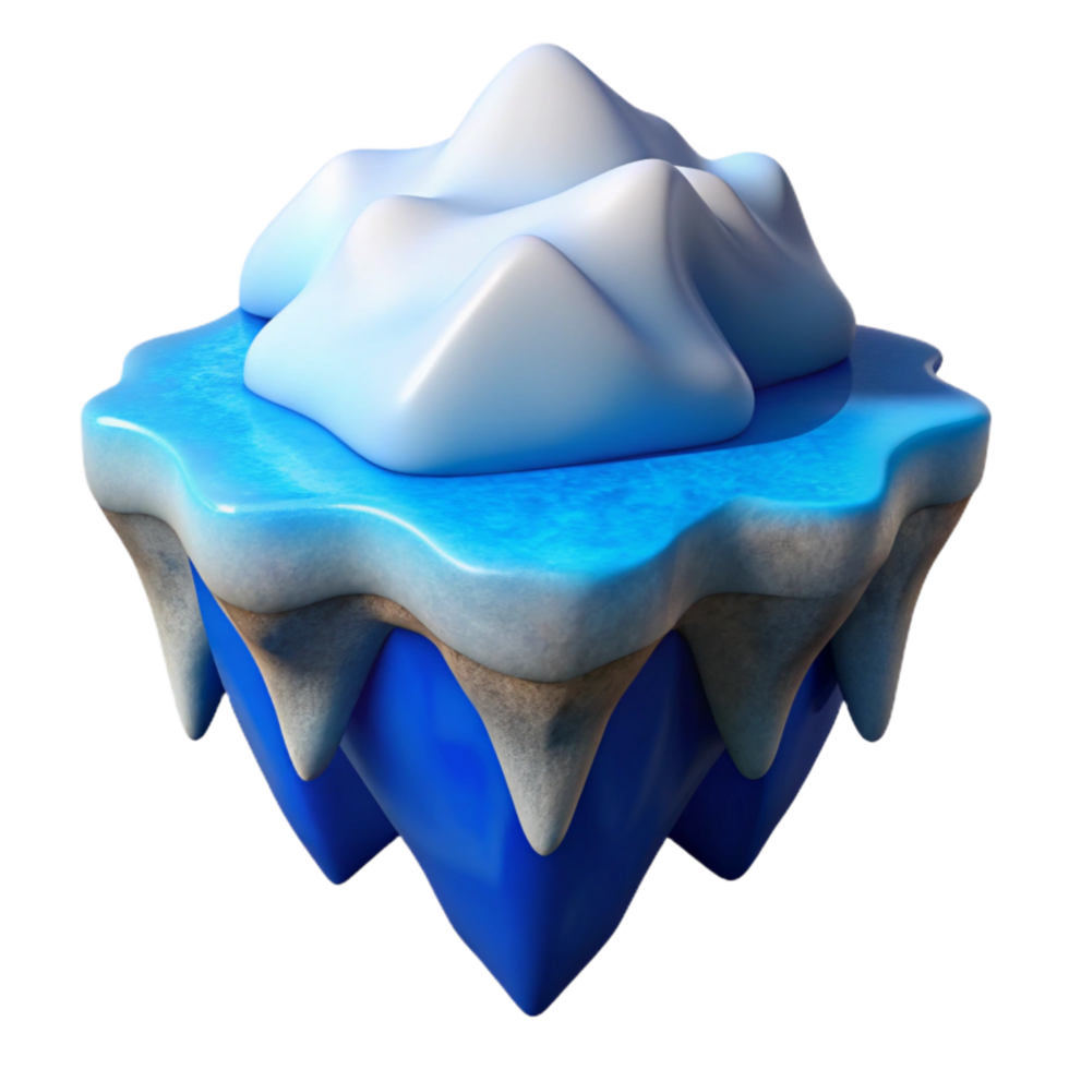 extraordinary creative Iceberg Melting Blue White Cutout 4K png