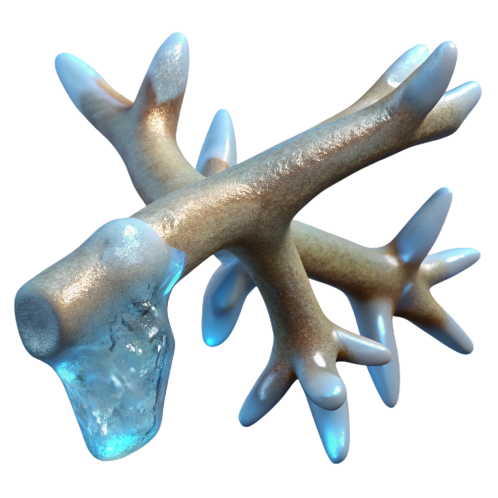 impressive minimalist Ice Crystals Forming on Branch Transparent Background genuine png