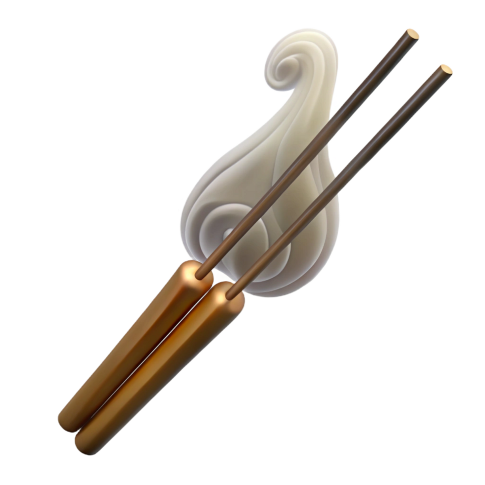 elegant abstract Incense Sticks with Smoke Transparent Background Isolated professional png