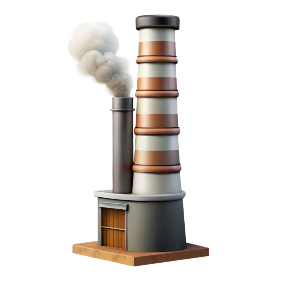 impressive rustic Industrial Chimney Smoke Stack Transparent Background genuine png