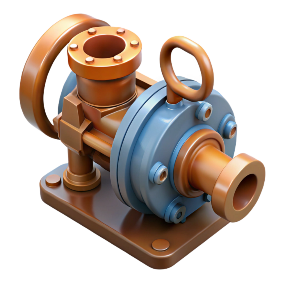 vibrant modern Industrial Pump Top View Isolated Element high quality png