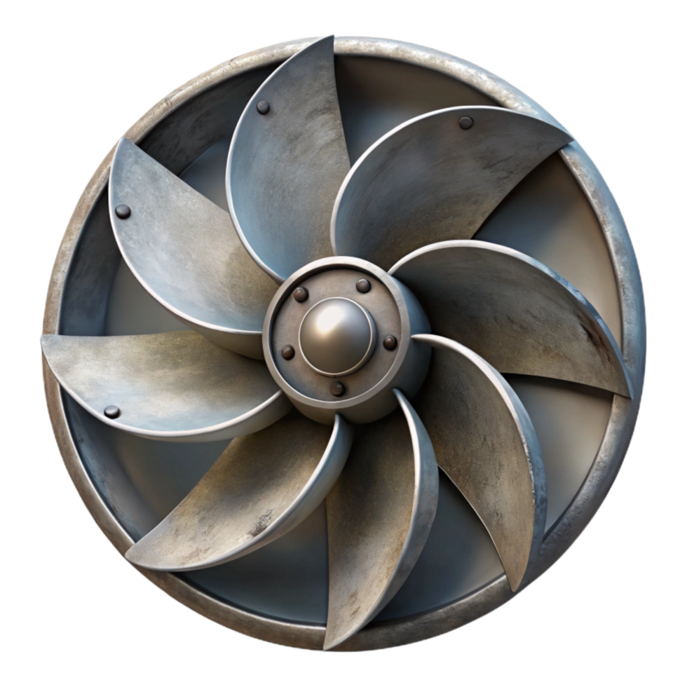elegant abstract Industrial Fan Blades Rotating Isolated Element original png