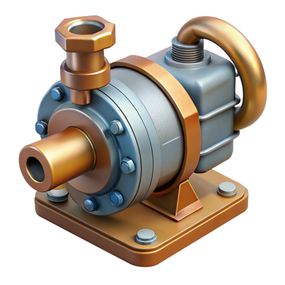 extraordinary minimalist Industrial Pump Top View Isolated Element exclusive png
