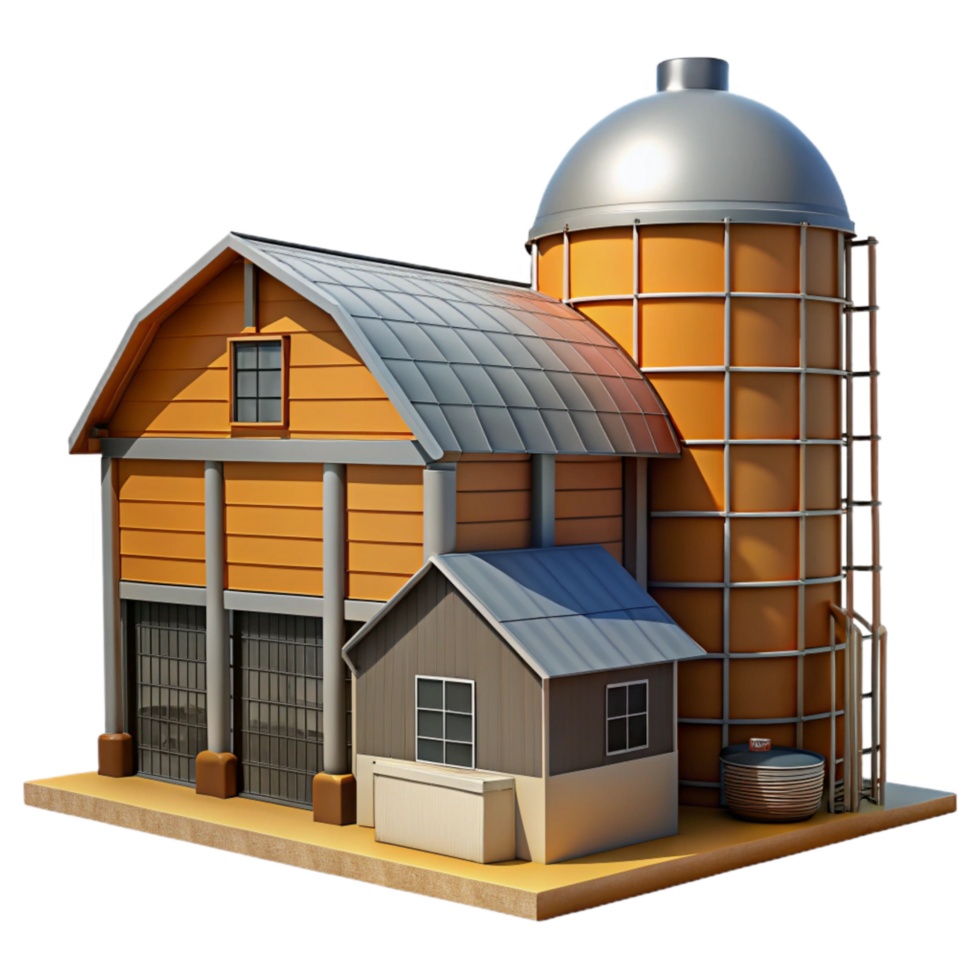 dramatic abstract Industrial Silo Farm Building Transparent original png